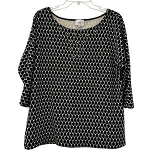 Vintage eci New York Sparkle Chic Sophisticated Casual Beaded Top Women's Large